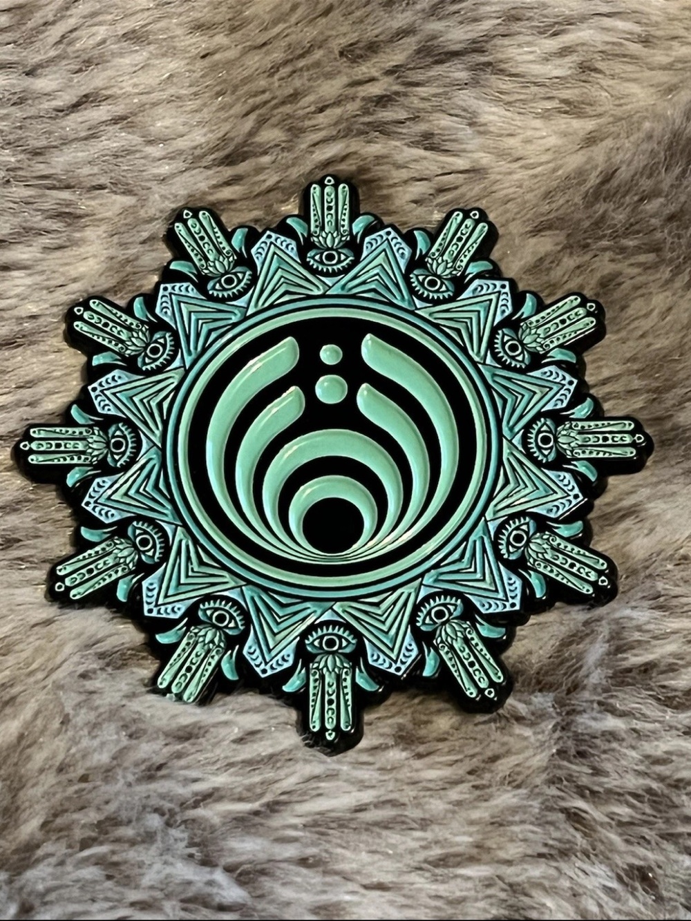 Bassnectar Collectible Bassdrop Enamel Hamsa Hatpin Pin Concert Memorabilia